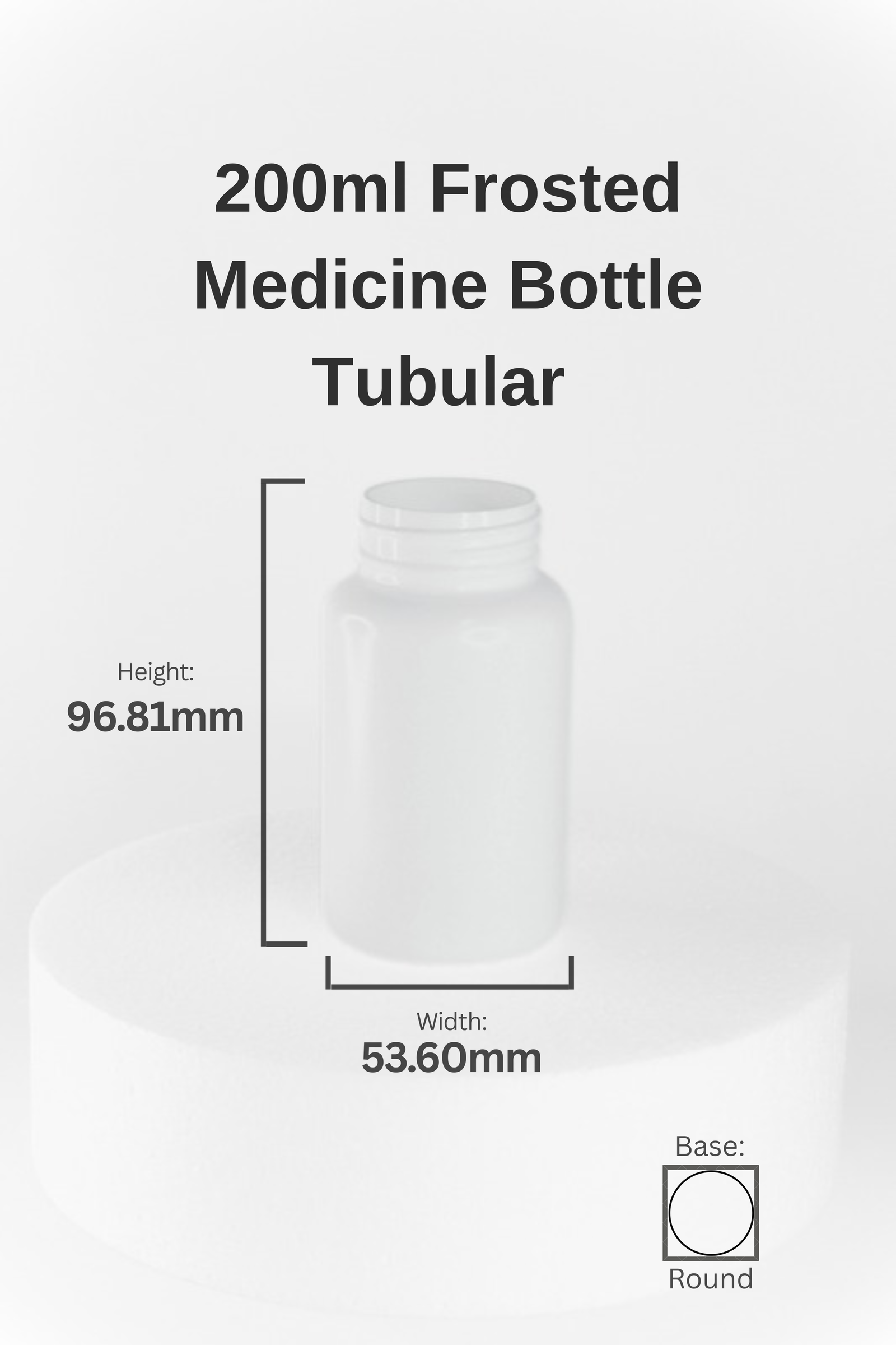 200ML MEDICINE BOTTLE TUBULAR