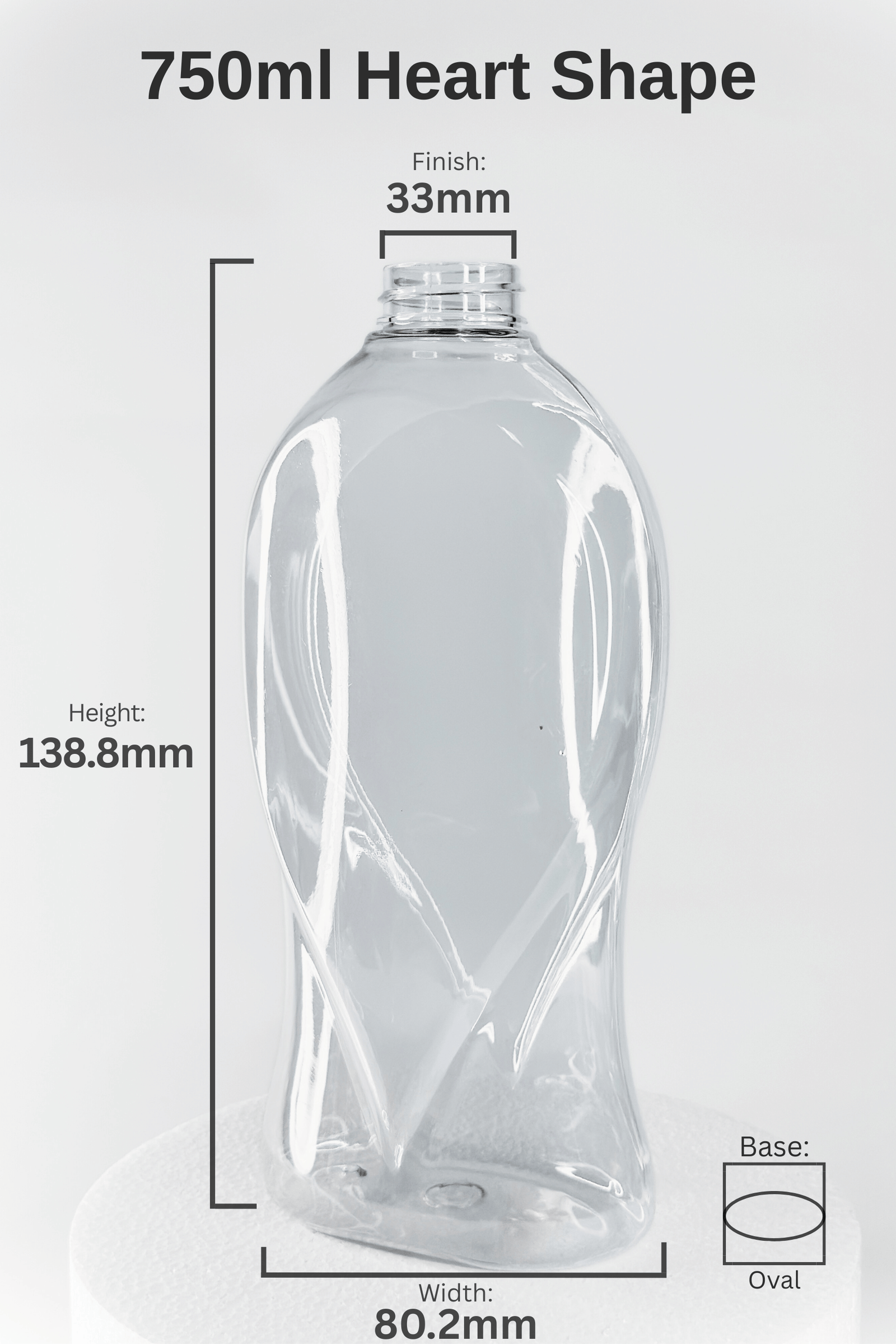 750ML HEART SHAPE